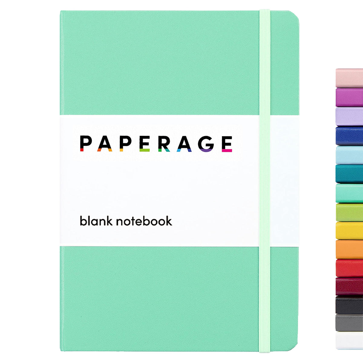 PAPERAGE Blank Journal Notebook, (Red), 160 Pages, Medium 5.6 in x 8 in - 100 GSM Thick Paper – Hardcover Journaling Notebook for Work, School, Note Taking or Sketching