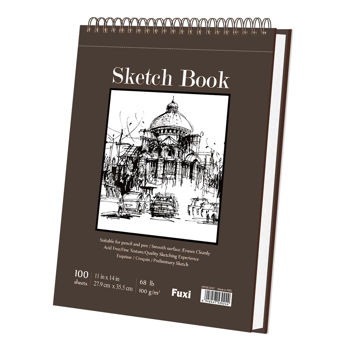Fuxi Sketch Book for Girls 9x12, Cute Pink Sketchbook, 120gsm Thick Paper