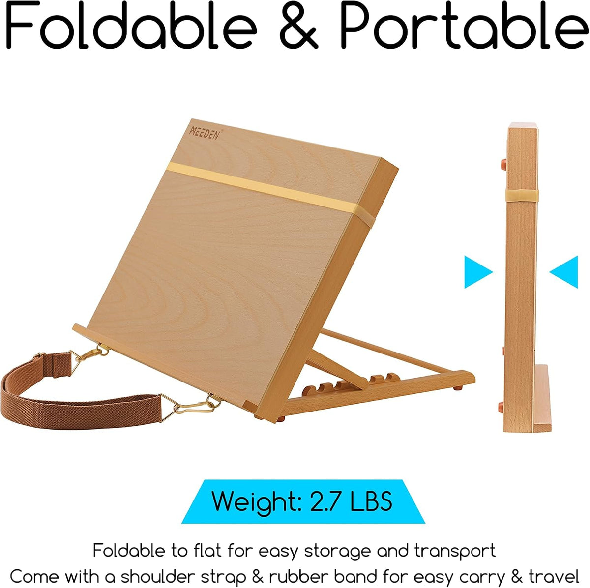 MEEDEN Wooden Tabletop Art Easel: A3 Wooden Tabletop Easel for Painting