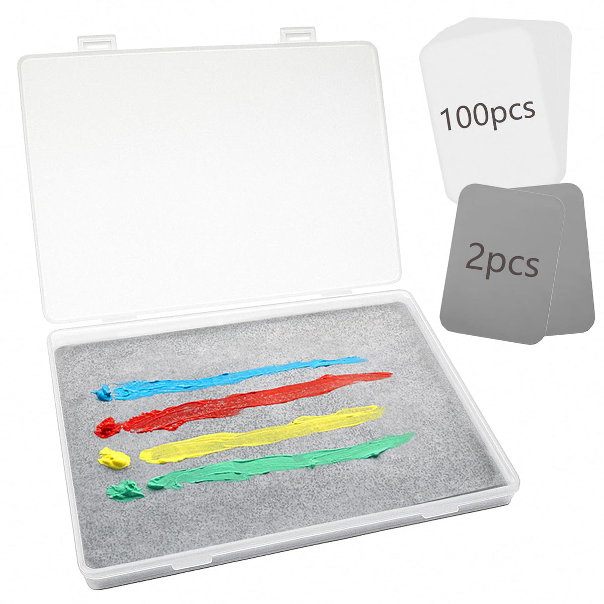 Stay Wet Palette for Acrylic Painting, Wet Pallets for Painting Miniatures Include Wet Pallete Tray, 2 Pcs Sponges and 100 Pcs Hydro Paper to Keep Paint Stay Wet