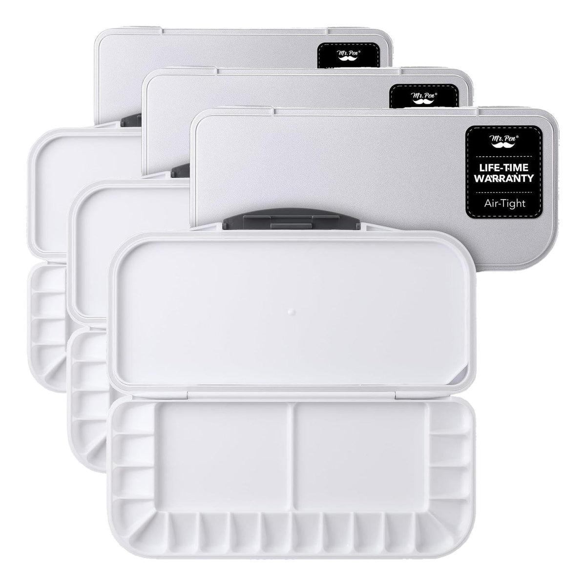 Mr. Pen- Airtight Watercolor Palette with Lid, 18 Wells & 2 Mixing Areas