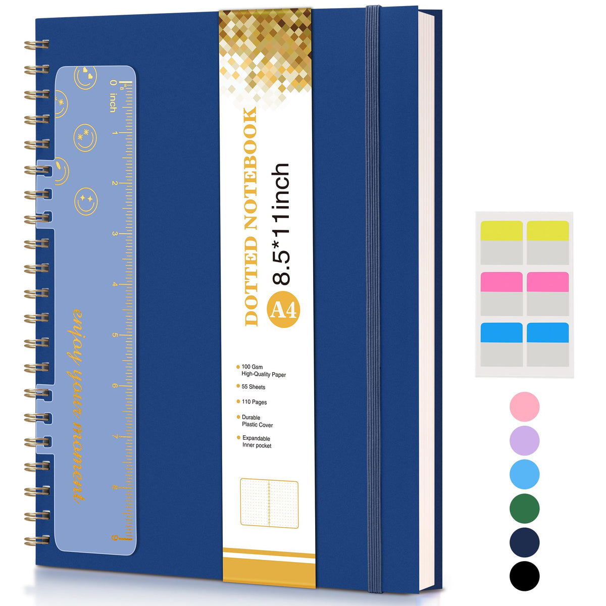Blank Spiral Notebook Journal 8.5” x 11”, A4 Large Sketch Book for Women Men, 100 GSM Blank Paper Drawing Notebook, Hardcover Spiral Bound Sketchbook for Sketching Work School, Wildflower Mountainside