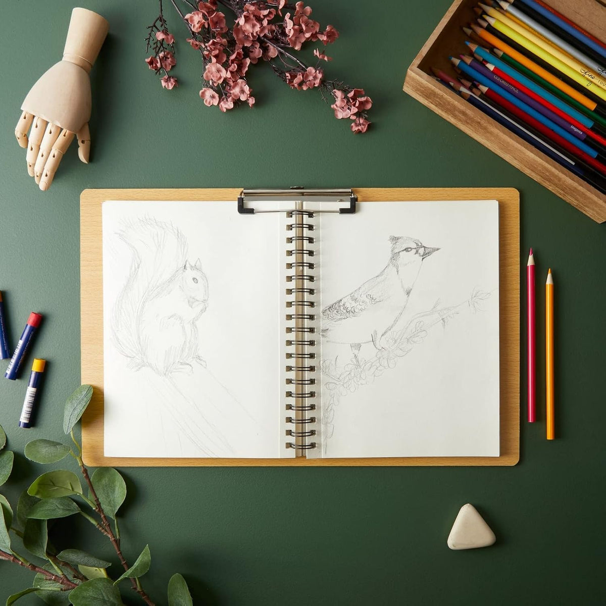 Juvale Wooden Clipboard - 11.5 x 17 in, Natural Wood - Lap Board & Lap Easel - Legal Size Clipboard for Forms - Portable Drawing Board