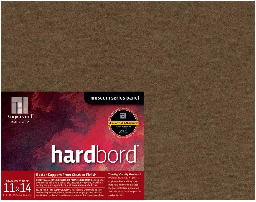 Ampersand Museum Series Hardbord for Painting and Mounting, 1/8 Inch Depth, 12X16 Inch (AMHB12)