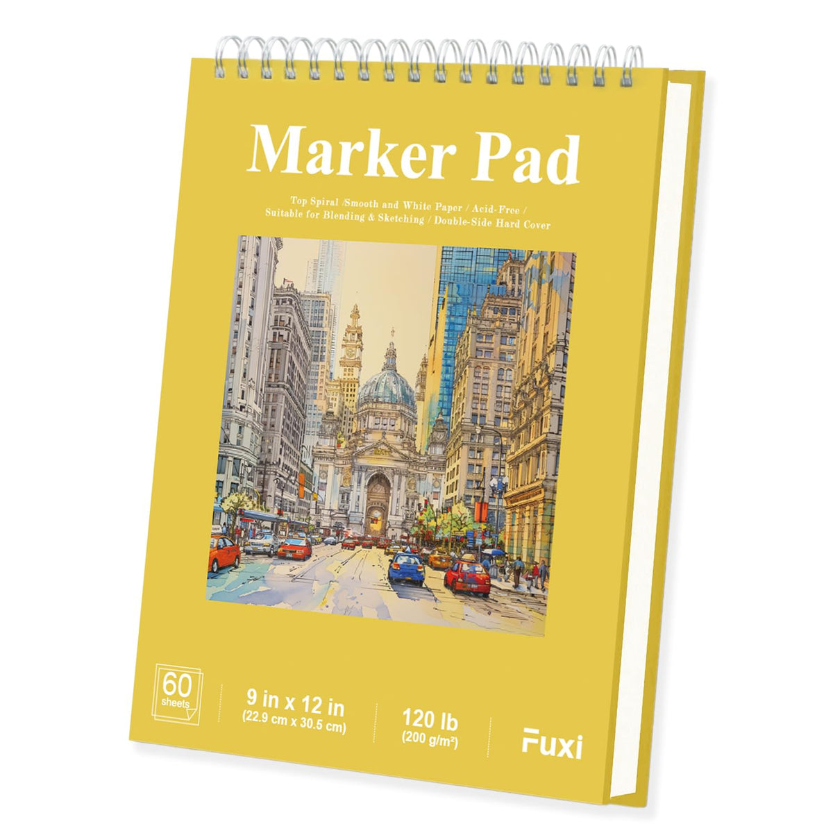 Fuxi Sketch Book for Girls 9x12, Cute Pink Sketchbook, 120gsm Thick Paper