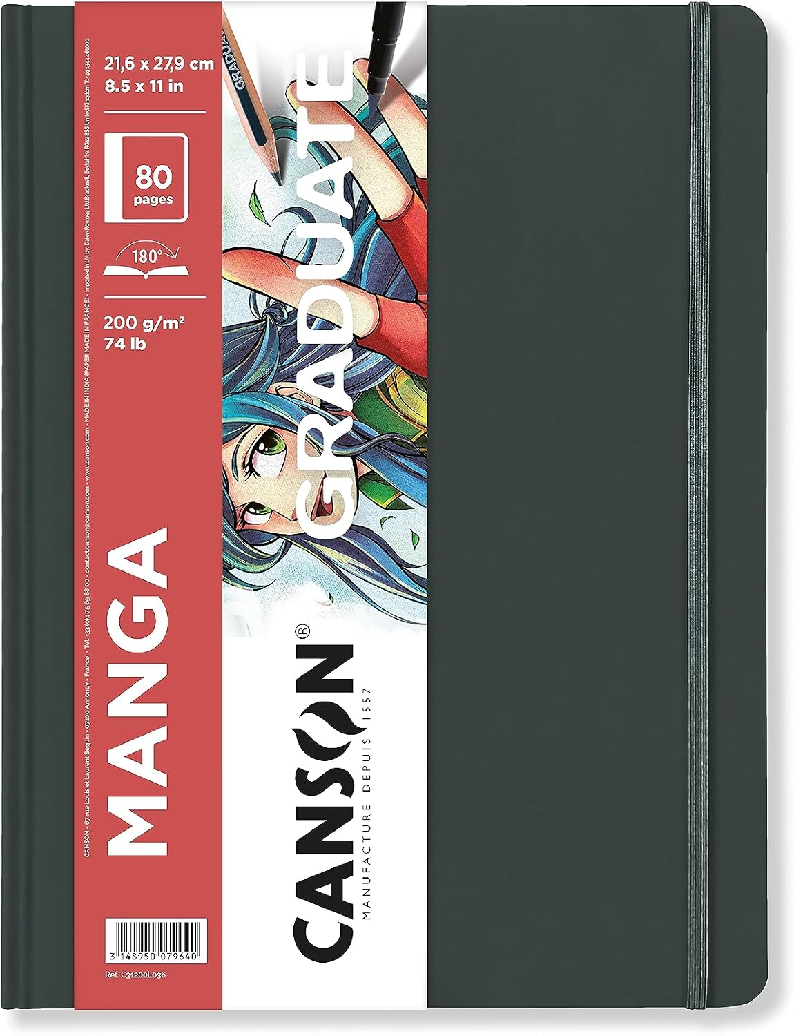 Canson Graduate Comic & Manga Illustration Paper Art Book, 5.5x8.5 in