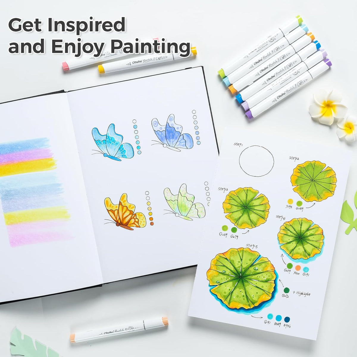 Ohuhu 8.3"x11.7" Marker Paper Pad Art Sketchbook for Drawing and Sketching
