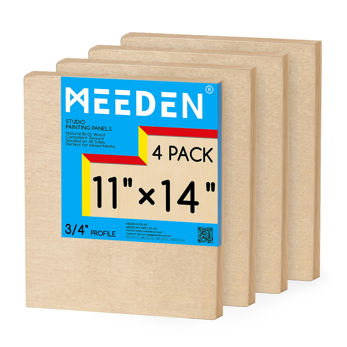 MEEDEN Unfinished Wood Canvas Board:18x18 Canvas Panel Pack of 2