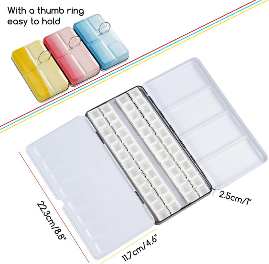 MEEDEN Empty Watercolor Tin Palette: Portable Watercolor Palette Paint Case