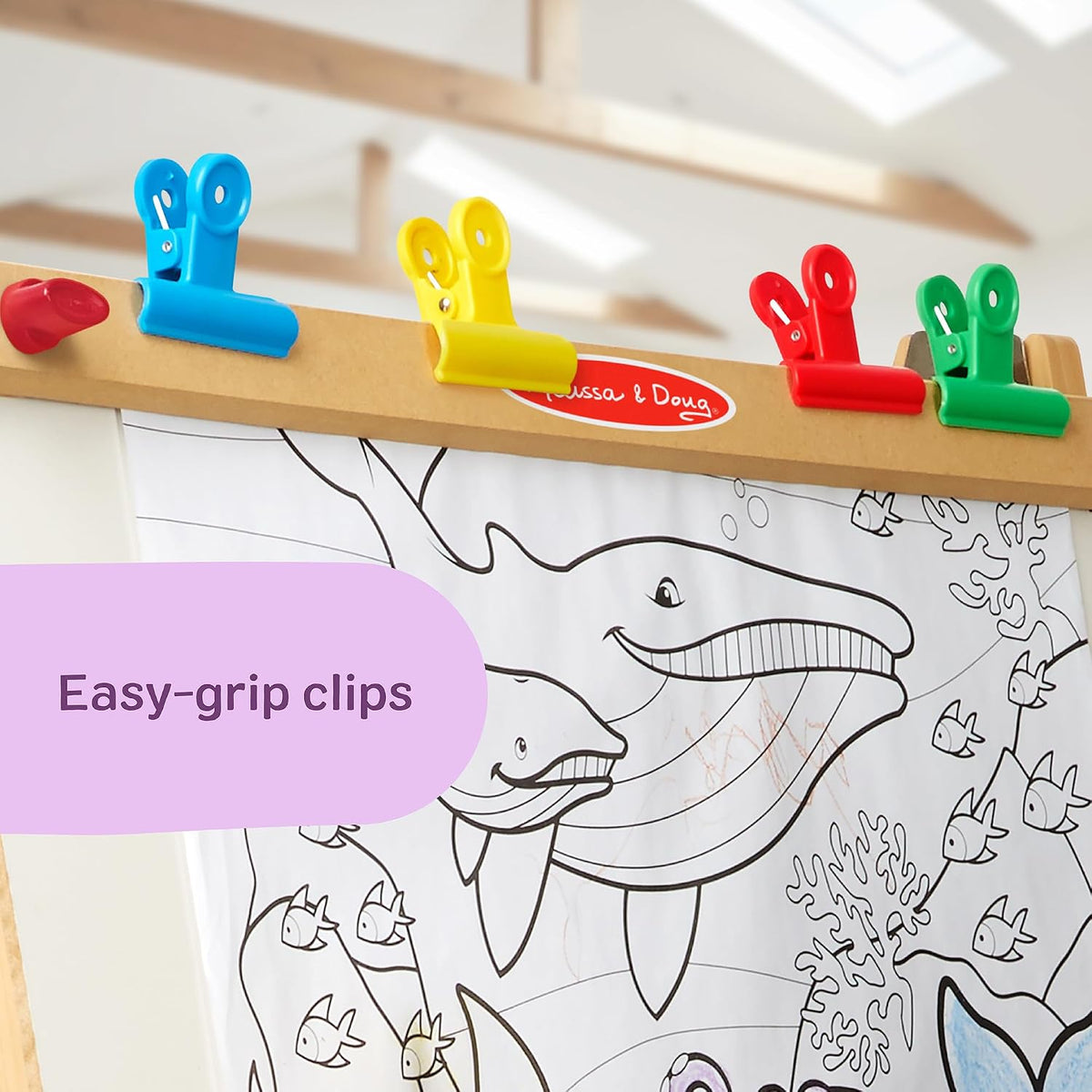 Melissa & Doug Deluxe Double-Sided Wooden Standing Art Easel