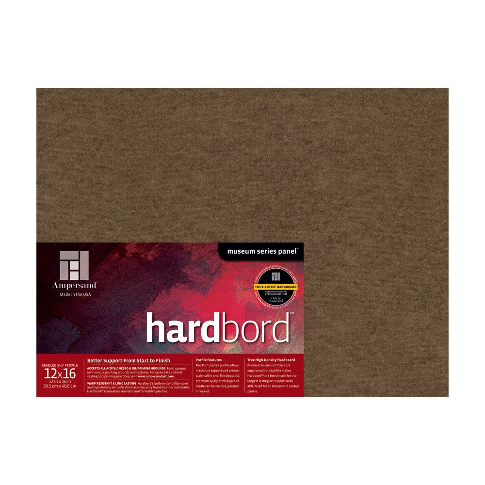 Ampersand Museum Series Hardbord for Painting and Mounting, 1/8 Inch Depth, 12X16 Inch (AMHB12)