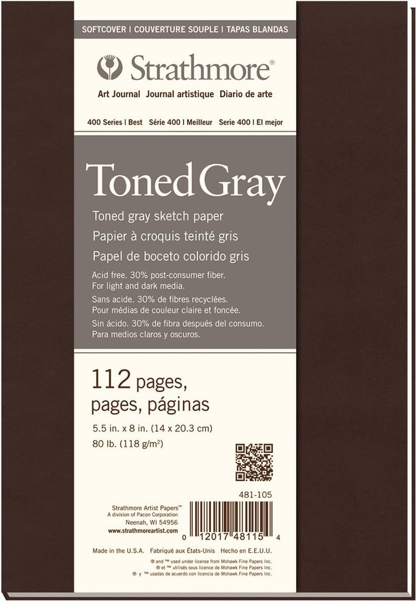 Strathmore 400 Series Hard Bound Sketch Journal, 60 lb. Paper, 8.5 X 11.5 inches, 192 Pages (297-12)