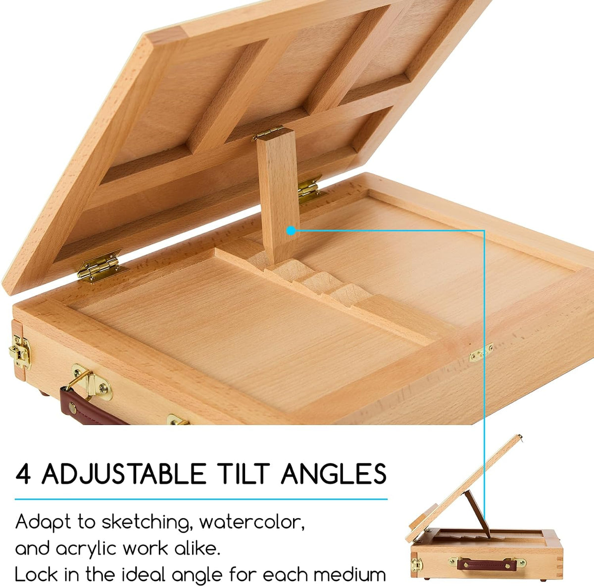 MEEDEN Table Top Easel with Drawer: Tabletop Easel with Sketching Board