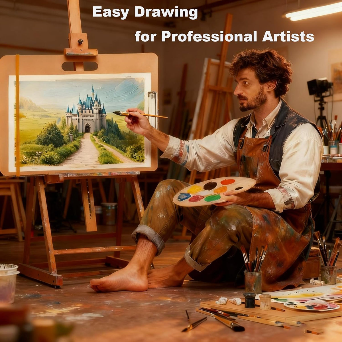 13"x17" Drawing Board with Adjustable Clip, Portable Art Sketch Board