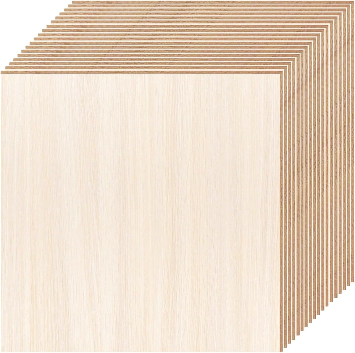 18 Pack Basswood Sheets 6X 6 x 1/16 Inch Thin Wood Sheets for Crafts