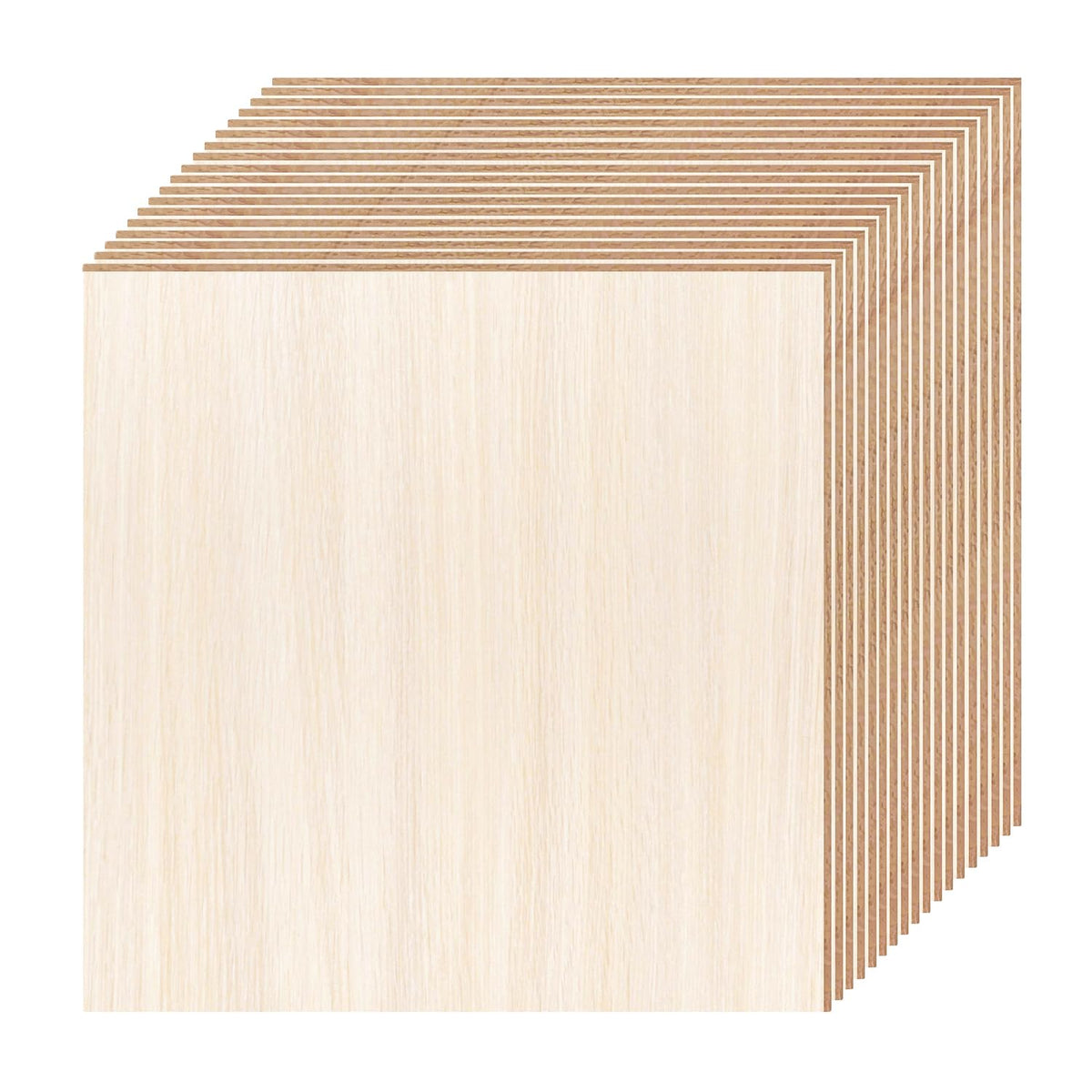 18 Pack Basswood Sheets 6X 6 x 1/16 Inch Thin Wood Sheets for Crafts