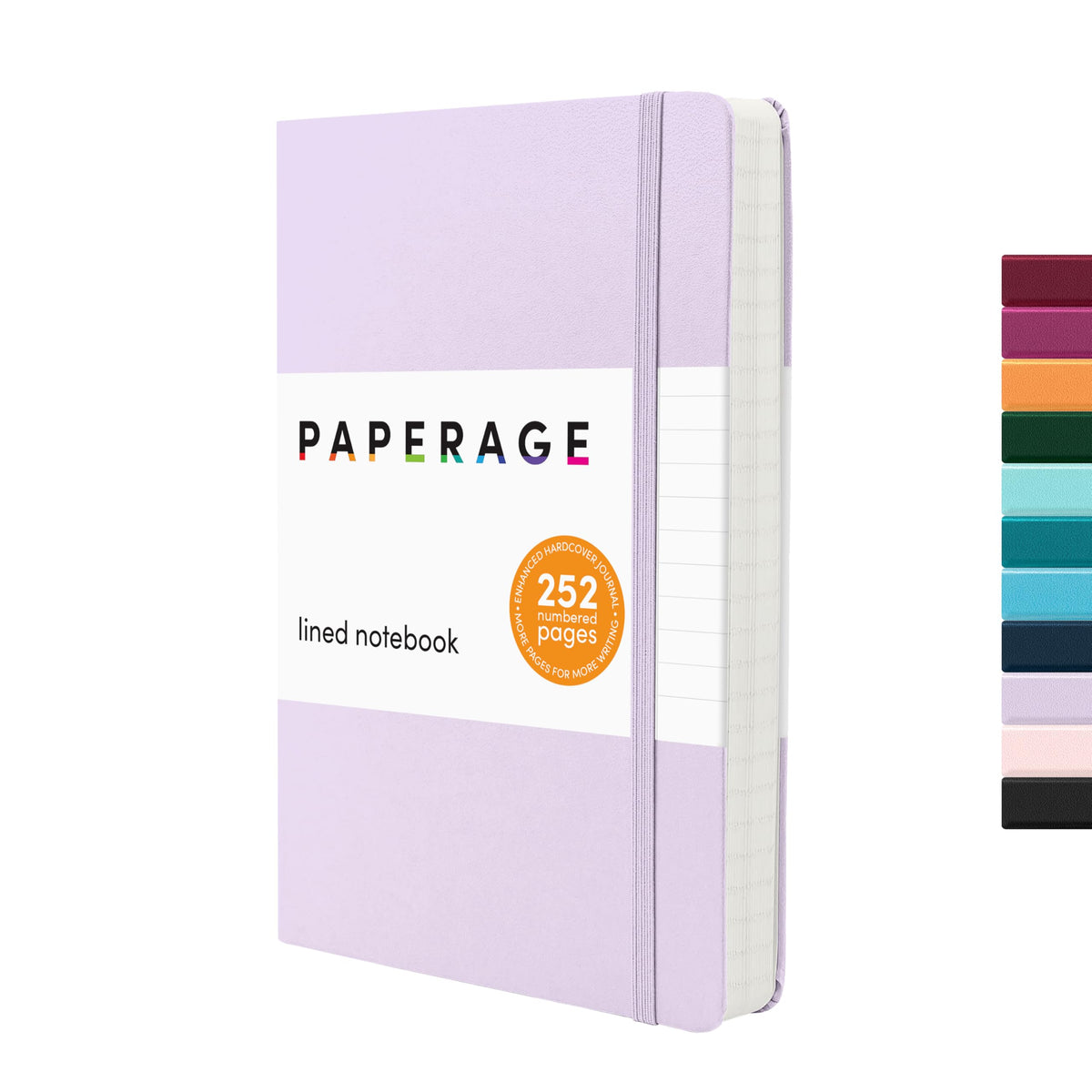 PAPERAGE Blank Journal Notebook, (Red), 160 Pages, Medium 5.6 in x 8 in - 100 GSM Thick Paper – Hardcover Journaling Notebook for Work, School, Note Taking or Sketching