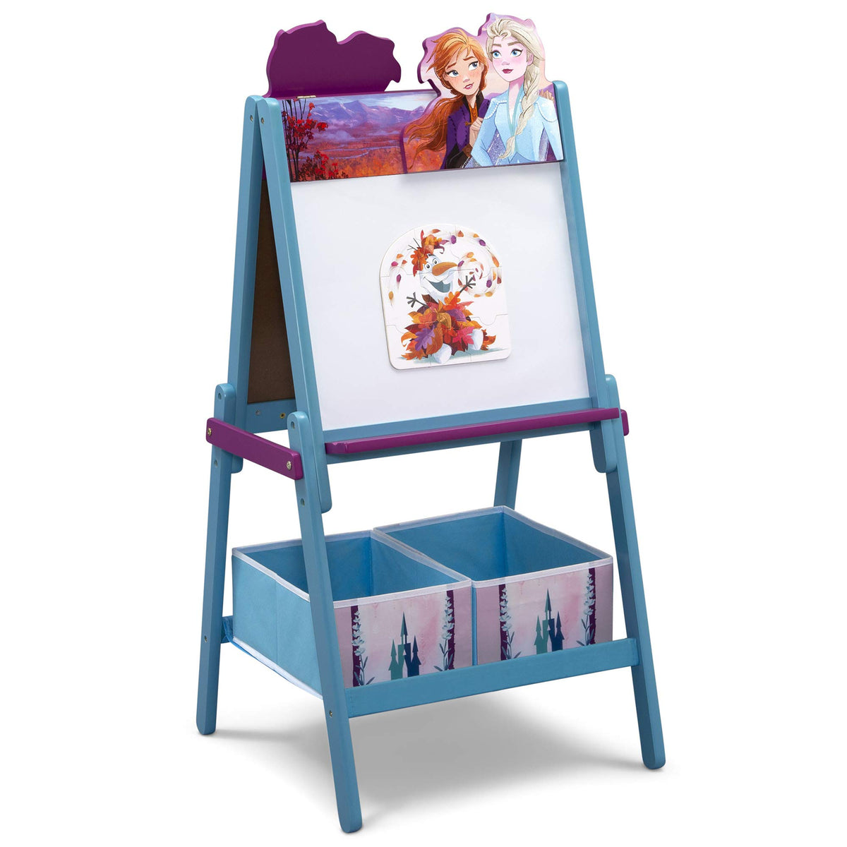 Delta Children Wooden Double-Sided Kids Easel with Storage -Ideal for Arts & Crafts, Homeschooling and More, Disney Minnie Mouse - Greenguard Gold Certified, Drawing