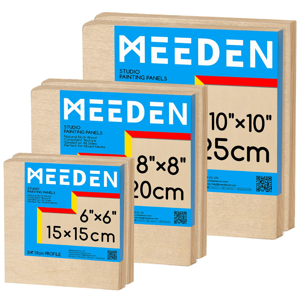 MEEDEN Unfinished Wood Canvas Board:18x18 Canvas Panel Pack of 2