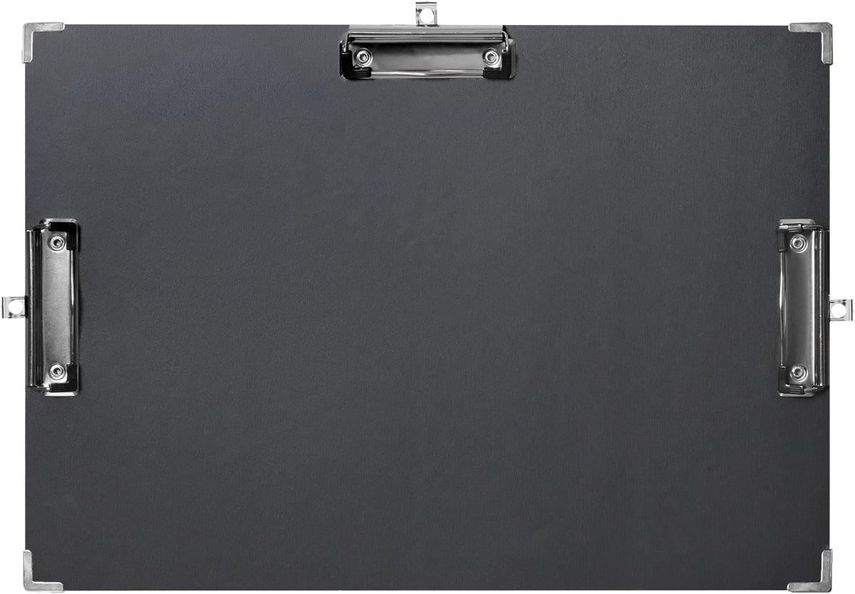 11x17 Clipboard, Three Clip Wood Board, Extra Large Clip Board Horizontal Wooden Writing Board, Not Fragile Art Drawing Clip Boards, Drawing Board with Clips (Black, 11x17)