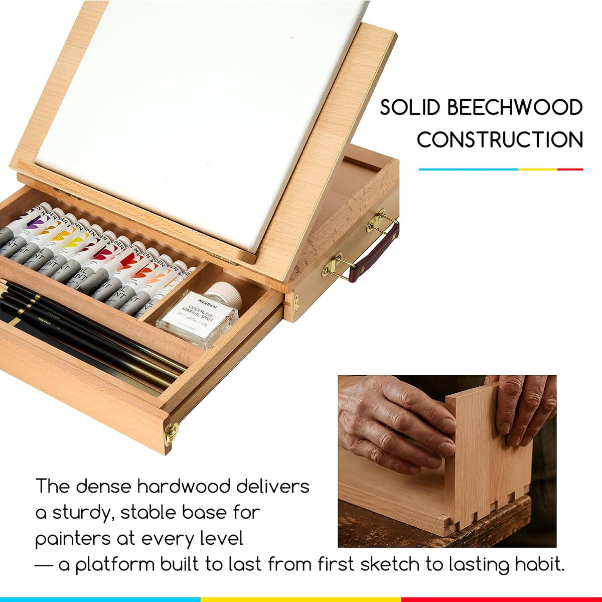 MEEDEN Table Top Easel with Drawer: Tabletop Easel with Sketching Board
