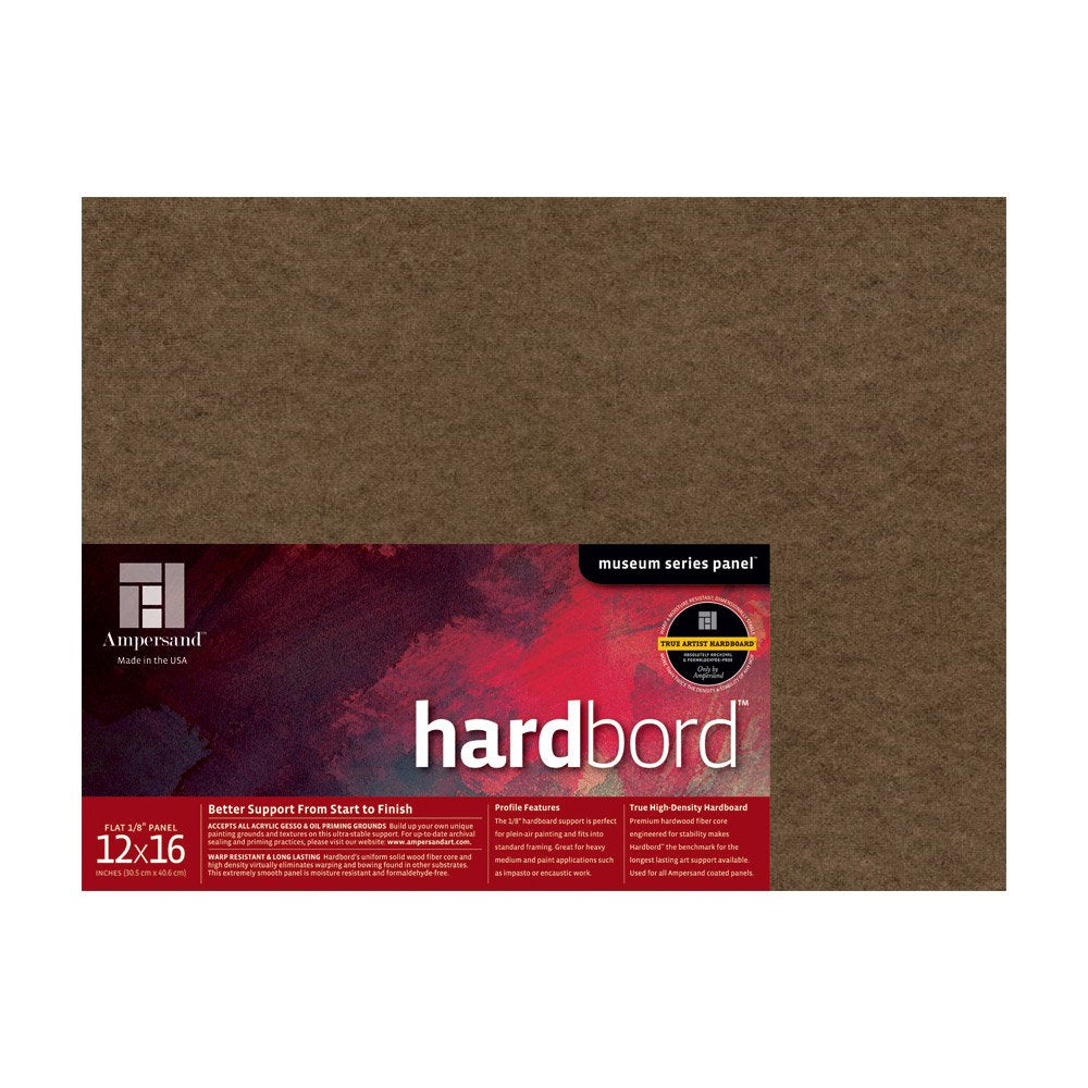 Ampersand Museum Series Hardbord for Painting and Mounting, 1/8 Inch Depth, 12X16 Inch (AMHB12)