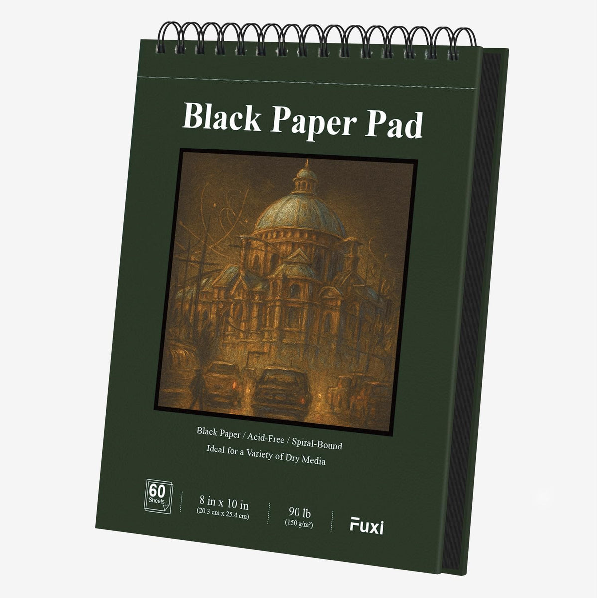 Fuxi 9" x 12" Sketch Book Set, Top Spiral Bound Sketchbook, 200 Sheets