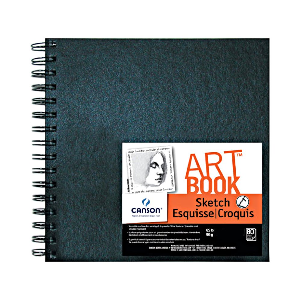 Canson Artist Series Sketchbook, Hardbound Journal, 11x14 inches, 184 Pages (65lb/96g) - Artist Paper for Adults and Students - Graphite, Charcoal, Pencil, Colored Pencil