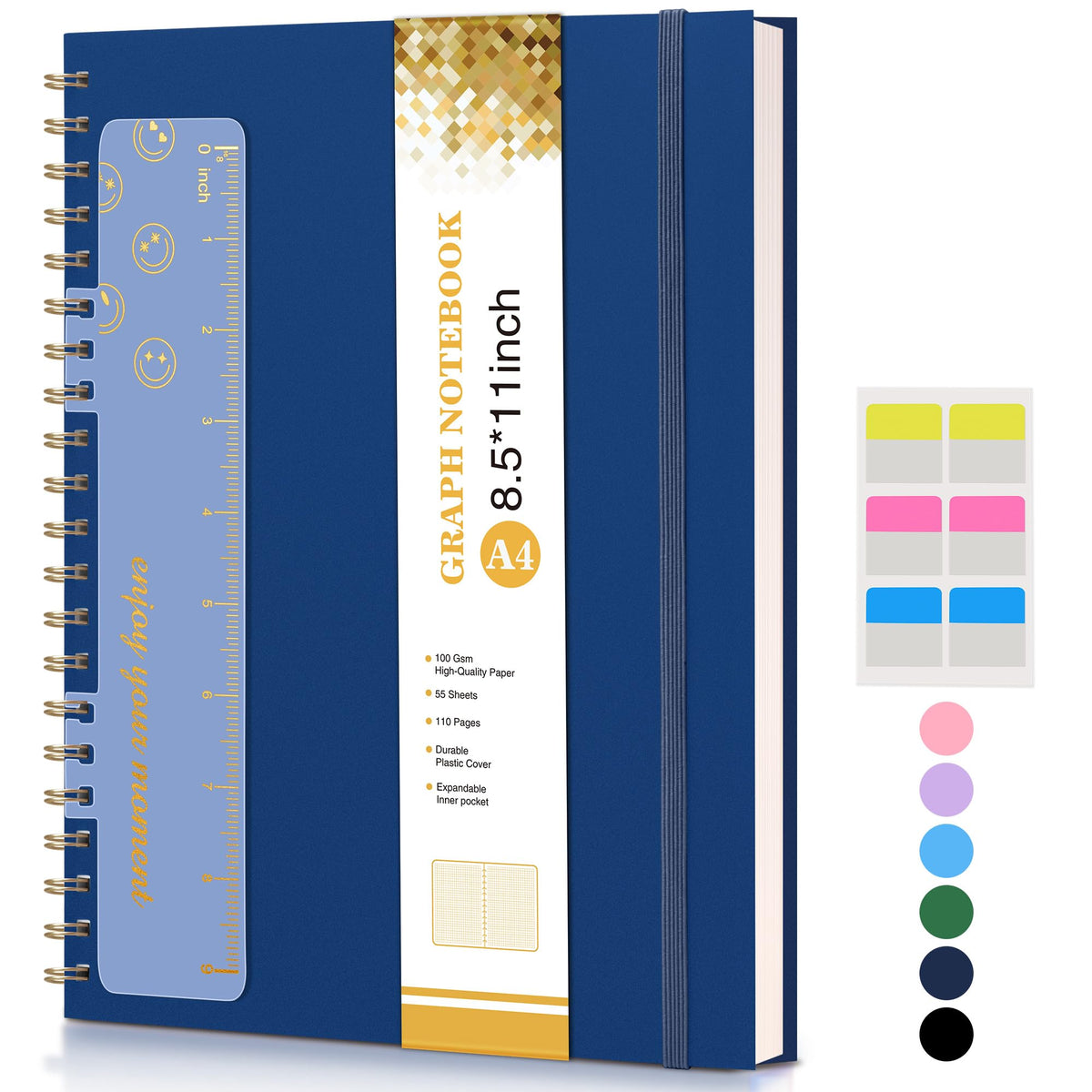 Blank Spiral Notebook Journal 8.5” x 11”, A4 Large Sketch Book for Women Men, 100 GSM Blank Paper Drawing Notebook, Hardcover Spiral Bound Sketchbook for Sketching Work School, Wildflower Mountainside