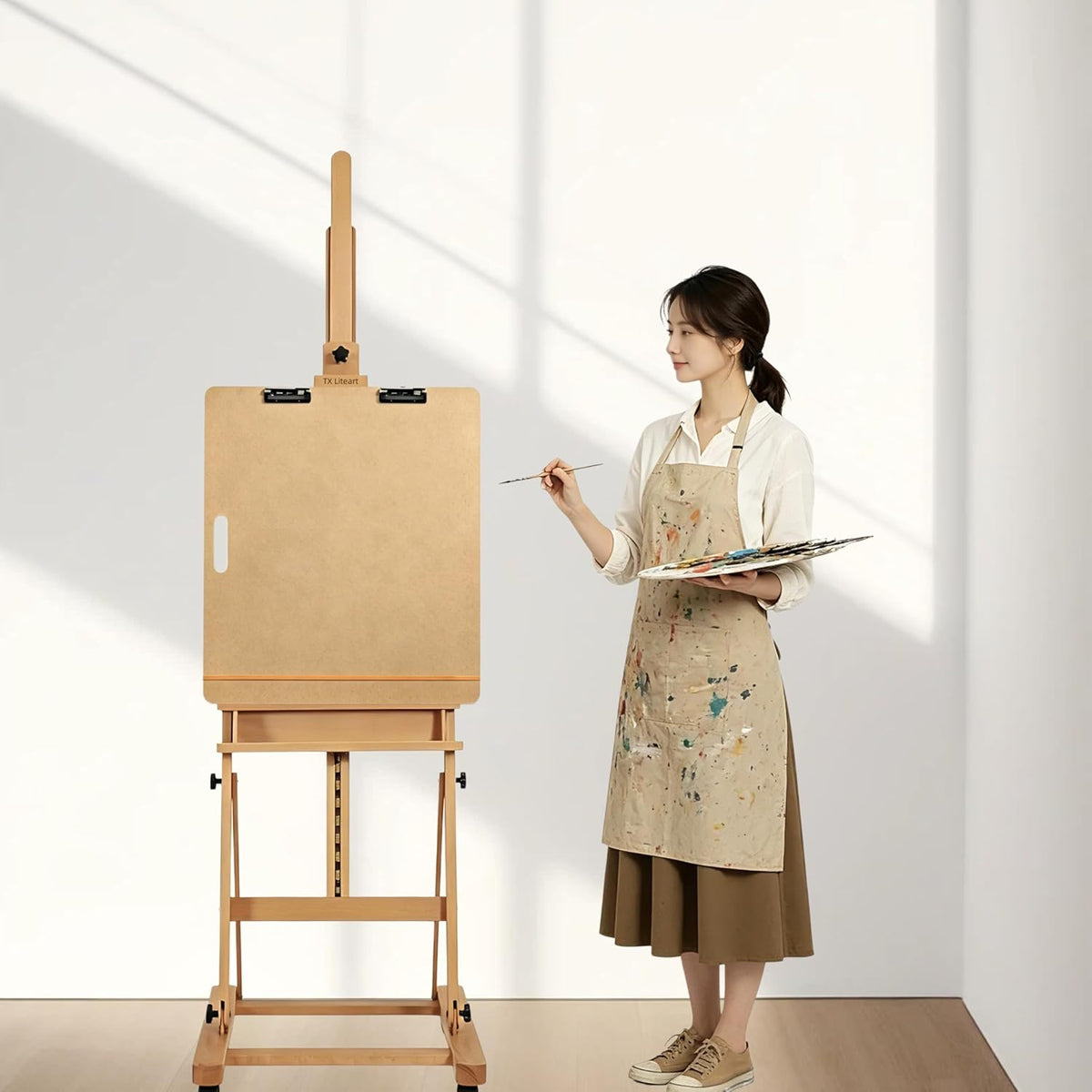 23"x26" Oversized Drawing Board with Clips and Rubber Bands