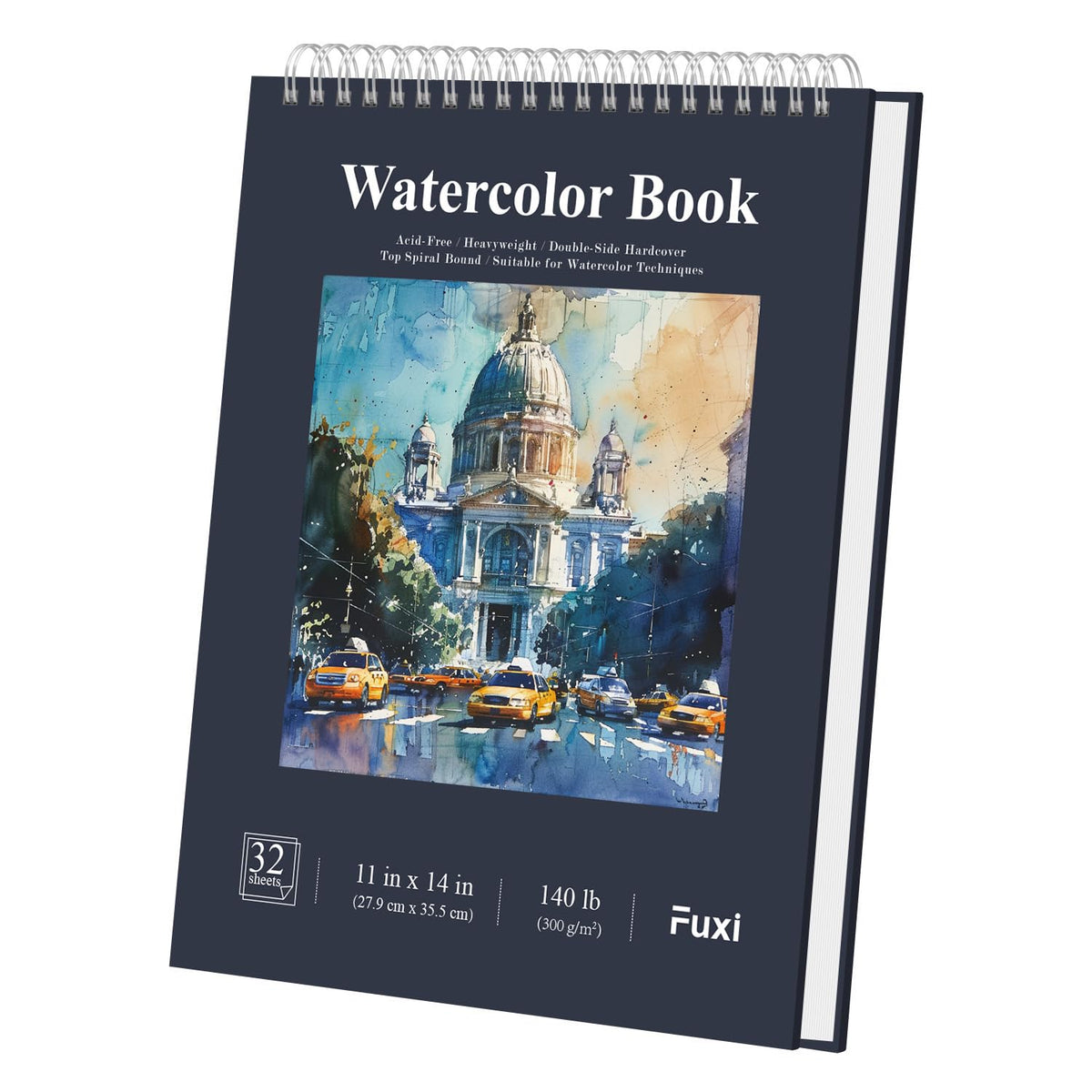 Fuxi Sketch Book 8.5x11, Top Spiral-Bound Sketchbook, 100Sheets_68lb/100gsm