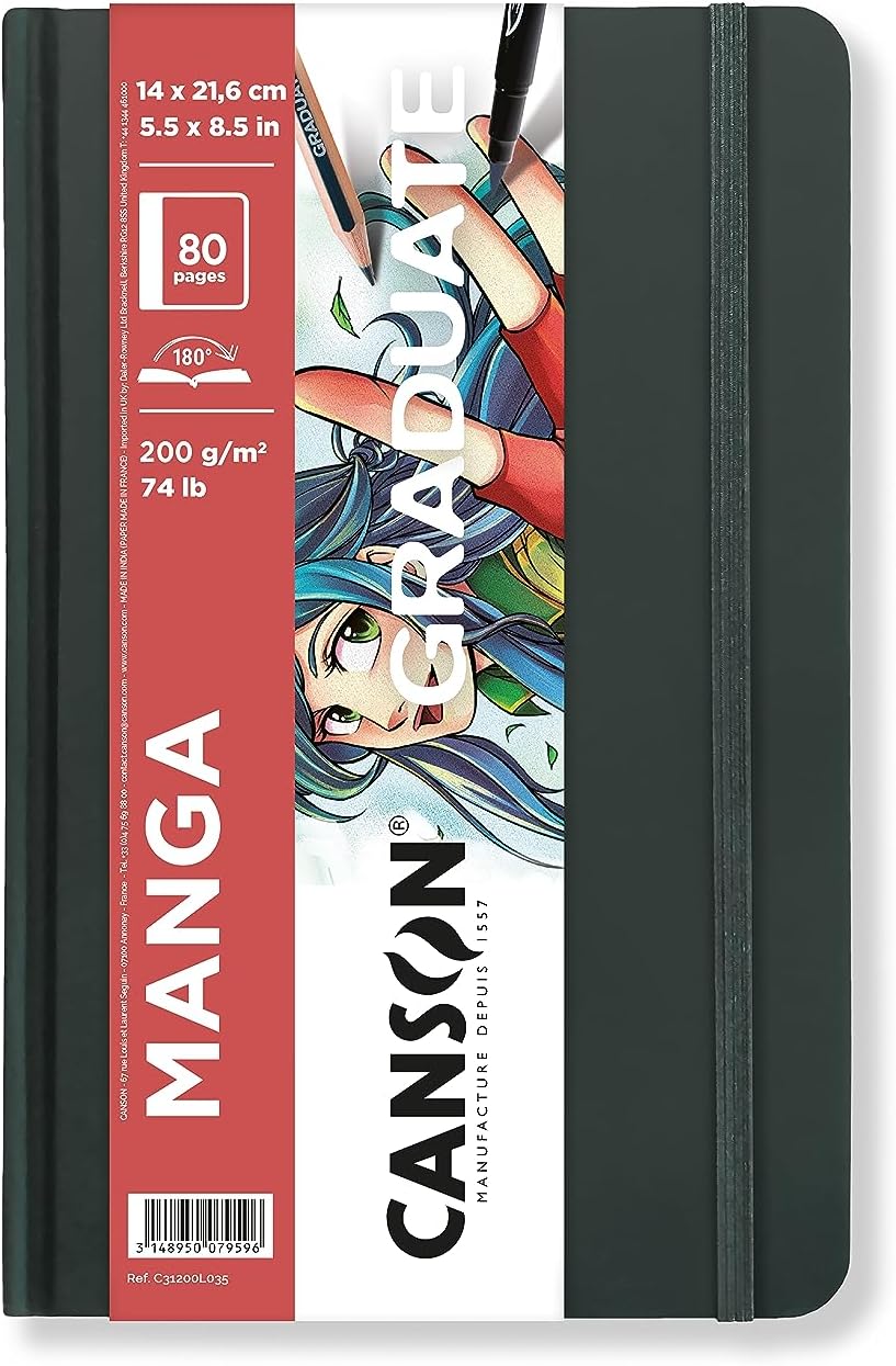 Canson Graduate Comic & Manga Illustration Paper Art Book, 5.5x8.5 in