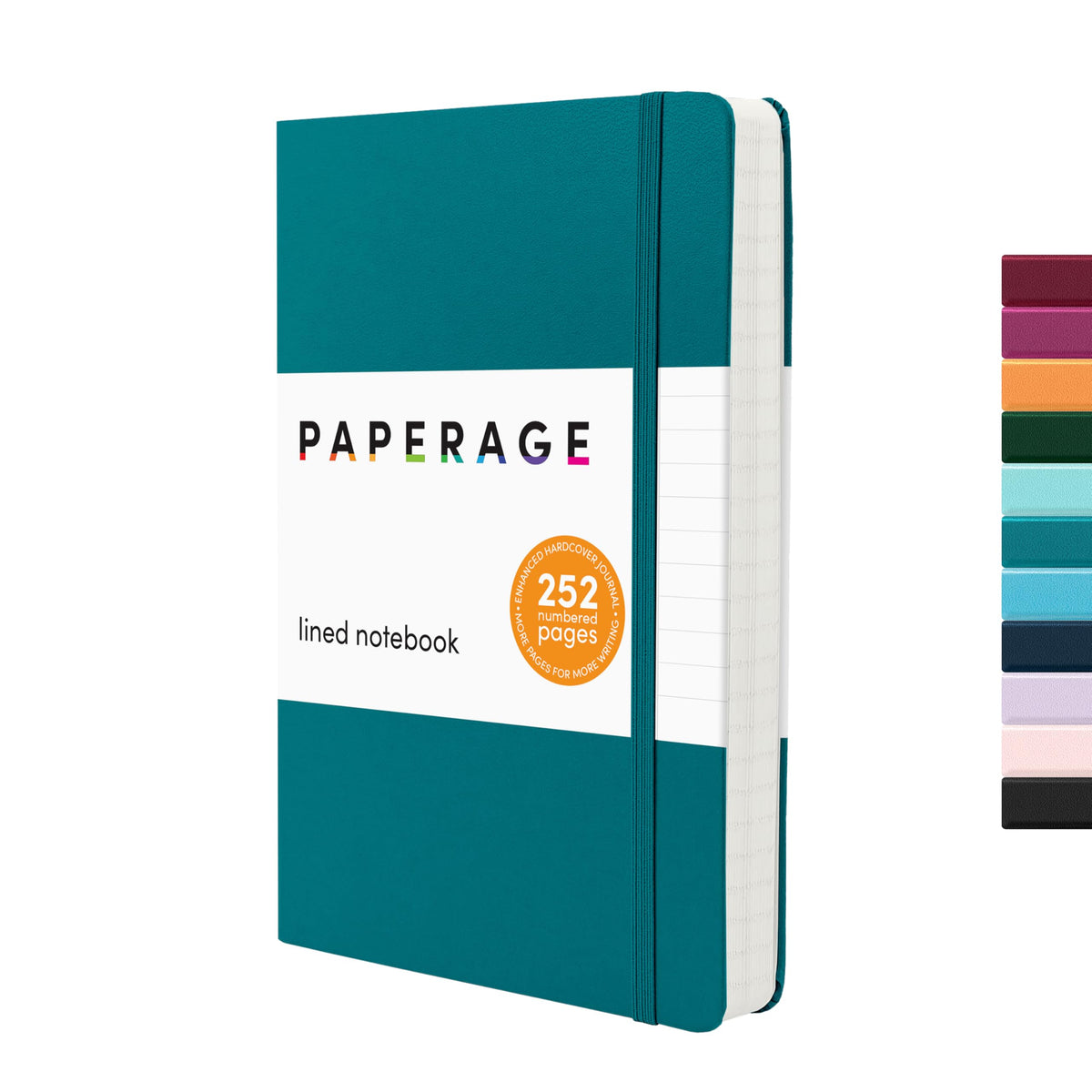 PAPERAGE Blank Journal Notebook, (Red), 160 Pages, Medium 5.6 in x 8 in - 100 GSM Thick Paper – Hardcover Journaling Notebook for Work, School, Note Taking or Sketching