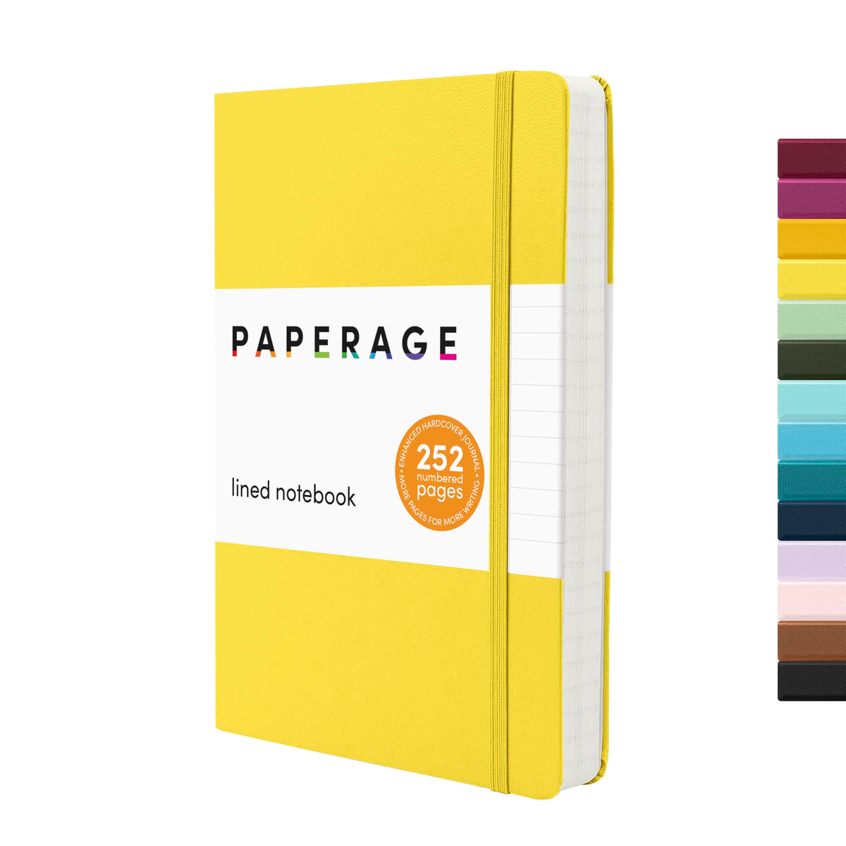 PAPERAGE Blank Journal Notebook, (Red), 160 Pages, Medium 5.6 in x 8 in - 100 GSM Thick Paper – Hardcover Journaling Notebook for Work, School, Note Taking or Sketching