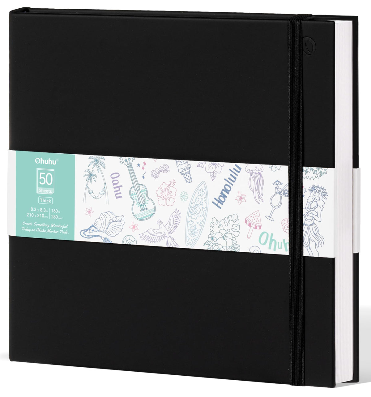 Ohuhu 5.5"x8.5" Double-Sided Bleedproof Marker Pad Art Sketchbook 50 Sheets