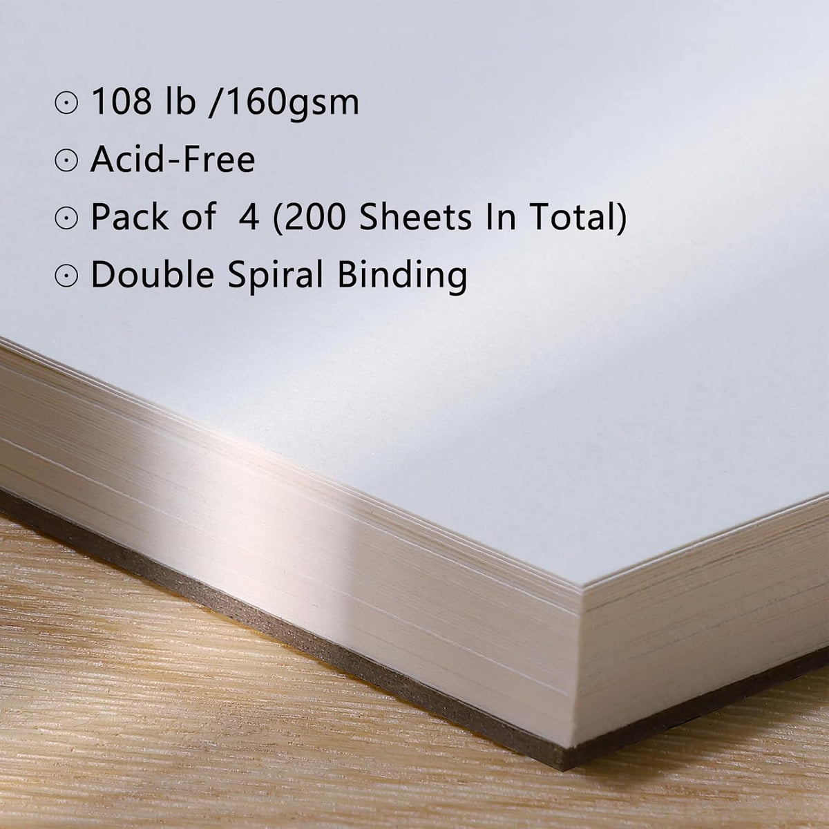 4 Pack Mixed Media Sketchbook 5.5×8.5In, Spiral Bound Sketch Pads