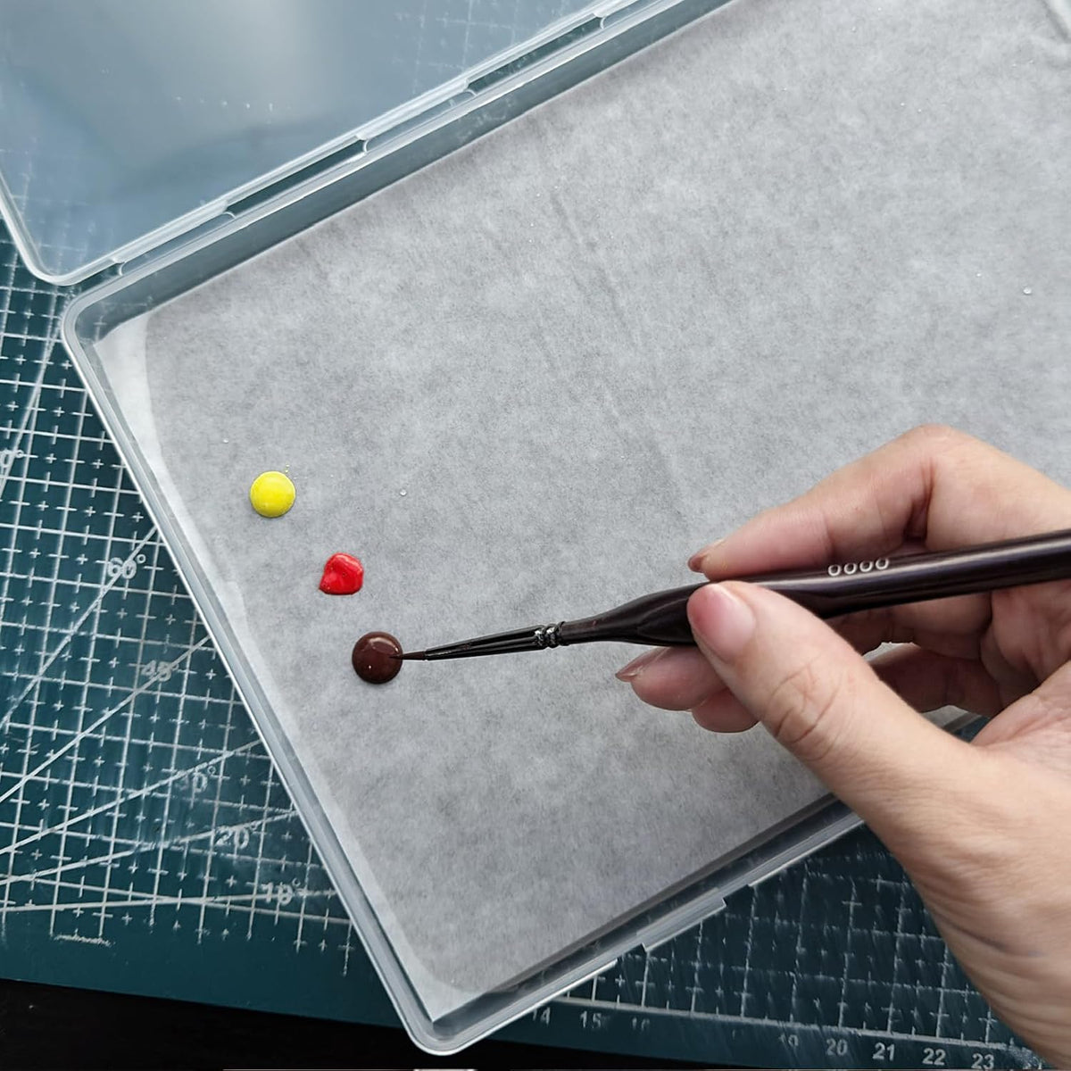 Stay Wet Palette for Acrylic Painting, Wet Pallets for Painting Miniatures Include Wet Pallete Tray, 2 Pcs Sponges and 100 Pcs Hydro Paper to Keep Paint Stay Wet