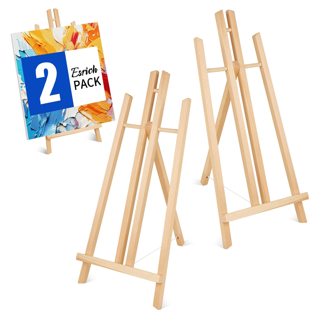 ESRICH 2PCS 17 Inch Tabletop Easels, Easel Stand for Painting