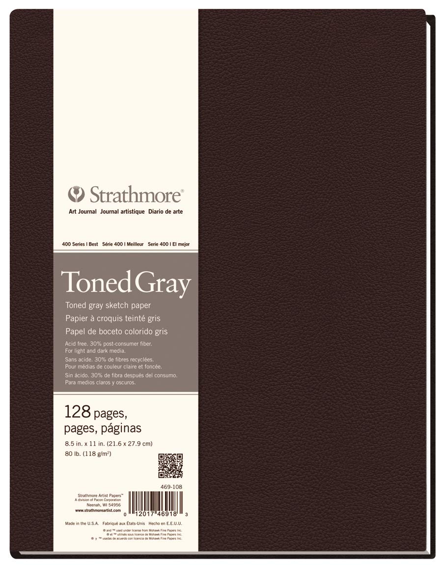 Strathmore 400 Series Hard Bound Sketch Journal, 60 lb. Paper, 8.5 X 11.5 inches, 192 Pages (297-12)