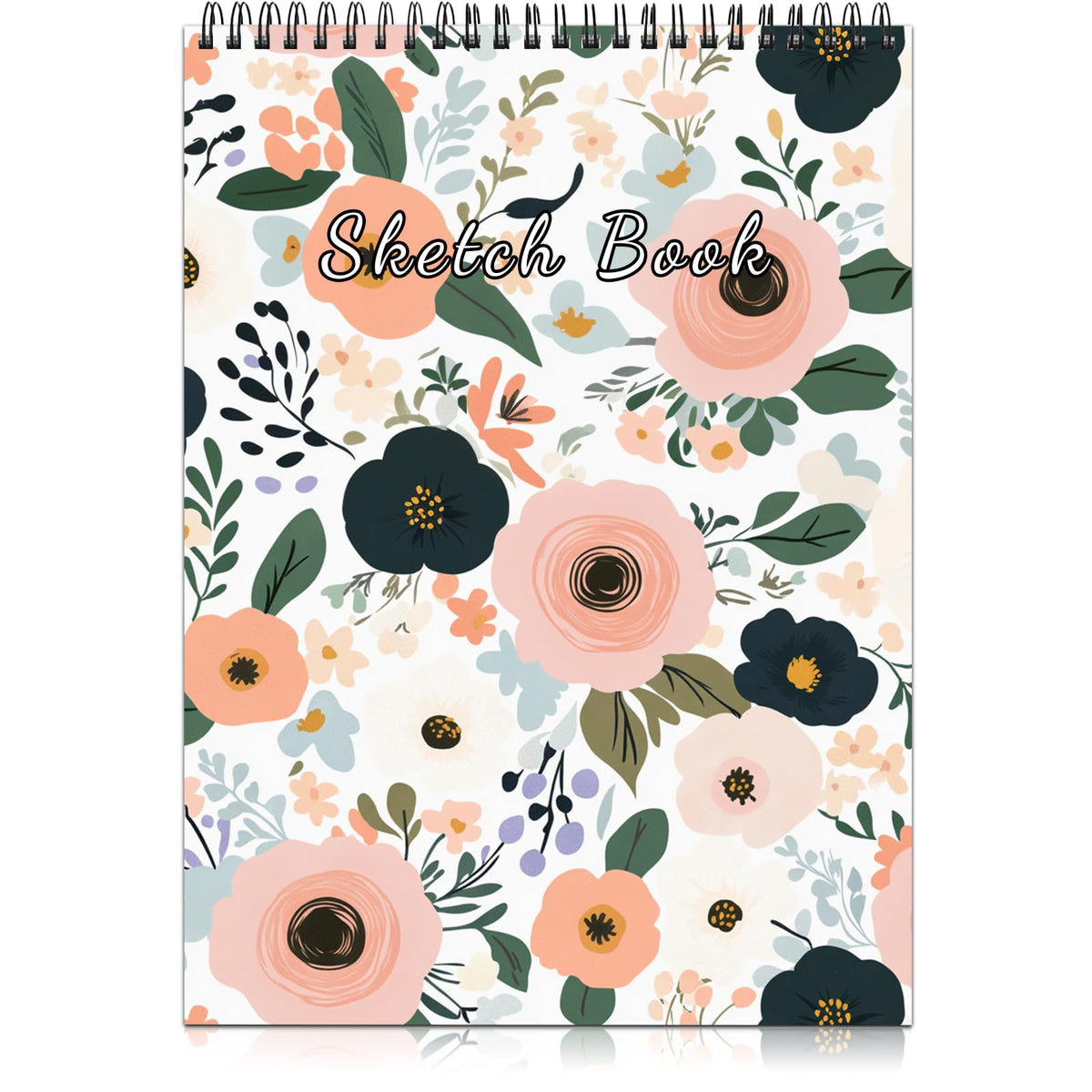 Deokke Sketchbook Top Spiral Bound Sketch Pad, 9 x 12 inch,100GSM Thick Paper,50 Sheets 100 Pages,Art Sketch Book Aesthetic Cute Drawing Writing Paper for Girls Women-Pink Bowknot