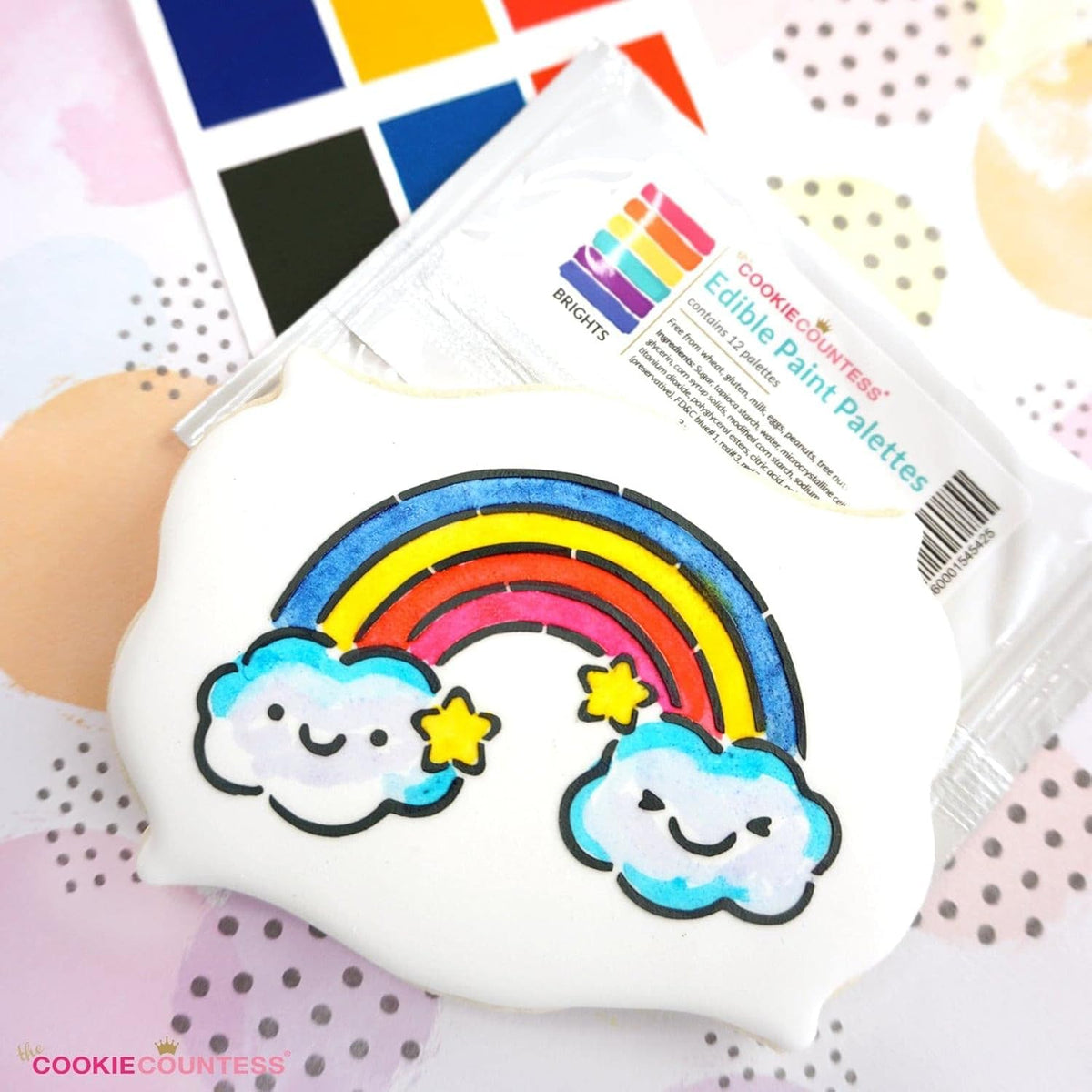 The Cookie Countess PYO Edible Paint Palettes 36 Pouch - Brights