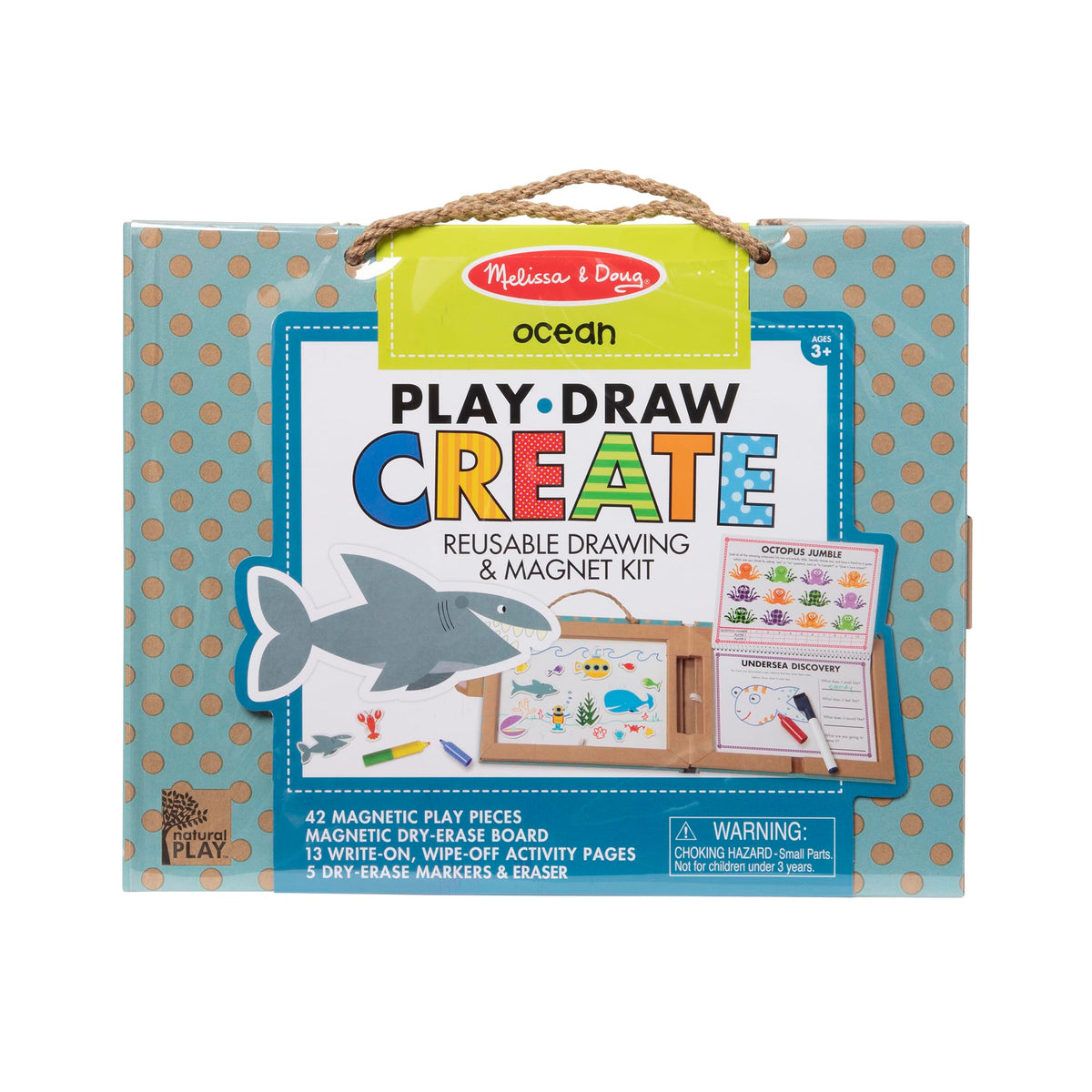 Melissa & Doug Play Draw Create Dinosaurs, Reusable Magnet & Drawing Kit