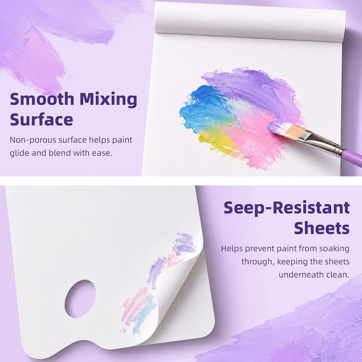 12x16 Palette Paper Pad, 40 Sheets Disposable Paint Palette Paper