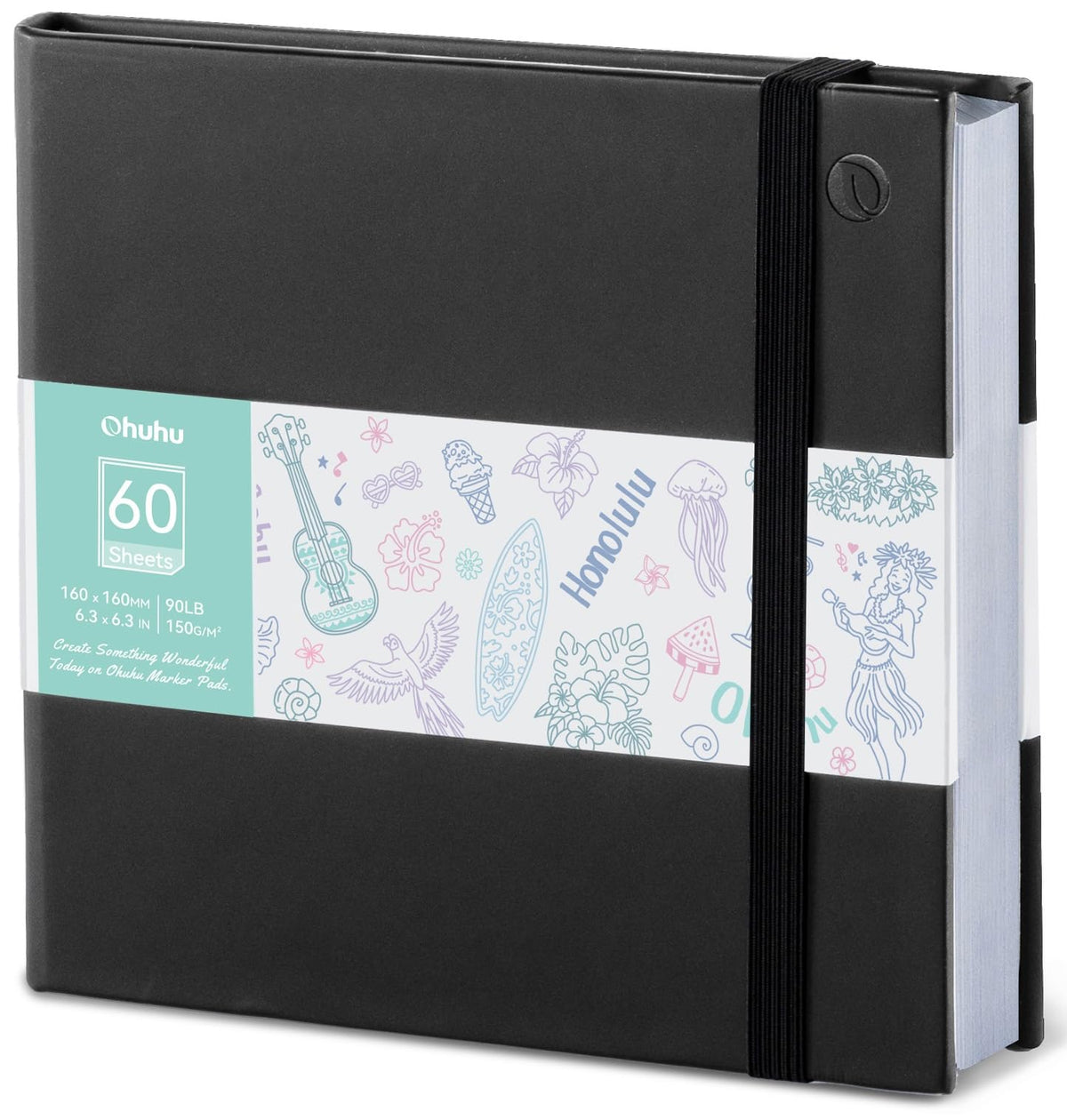 Ohuhu 8.5"x11" Double-Sided Bleedproof Marker Pad Art Sketchbook 60 Sheets