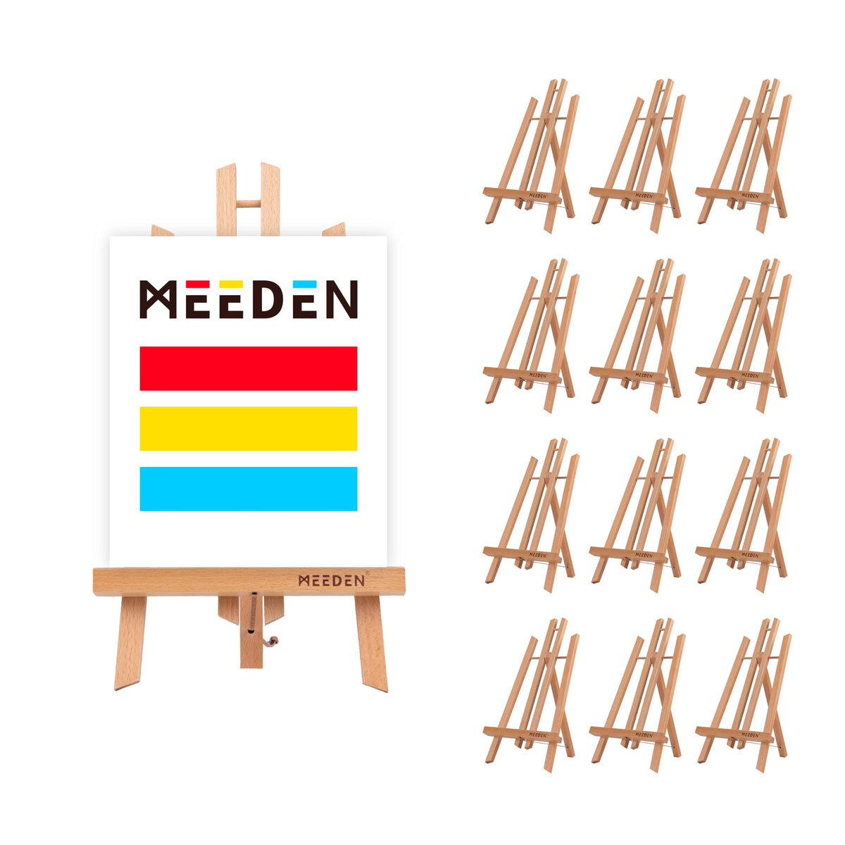 MEEDEN 20 Inch Tabletop Easel: 12 Pack Beech Wood Easel for Painting