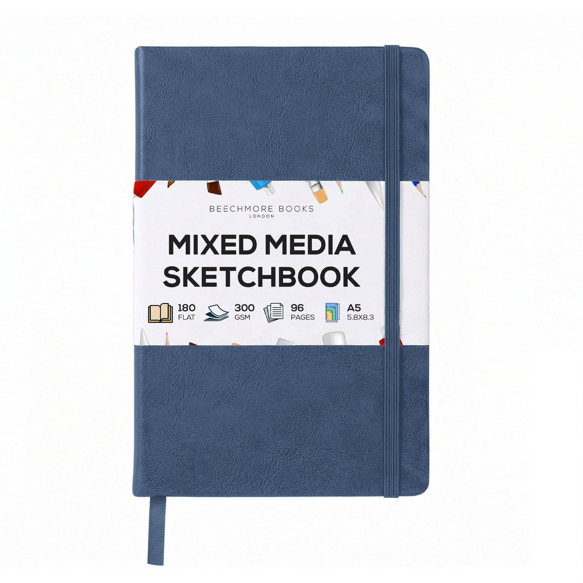 Beechmore Books A4 8.5x11 Mixed Media Sketchbook 300 GSM/140lb