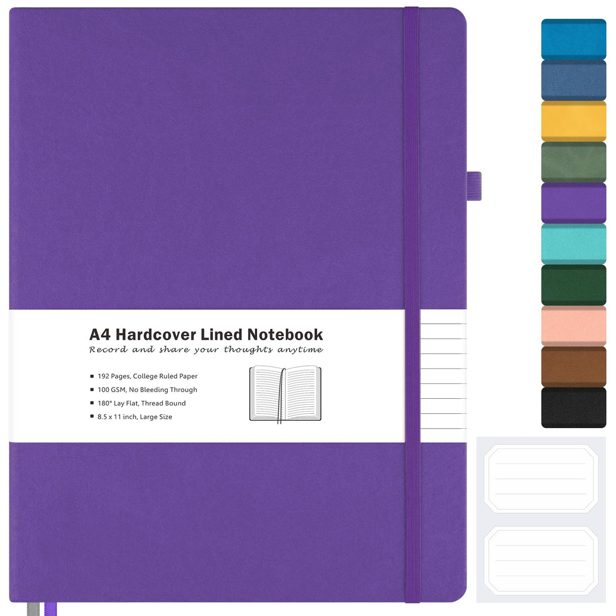 Blank Notebook Hardcover Sketch Book, 8.5 x 11 Blank Journal No Bleed Paper