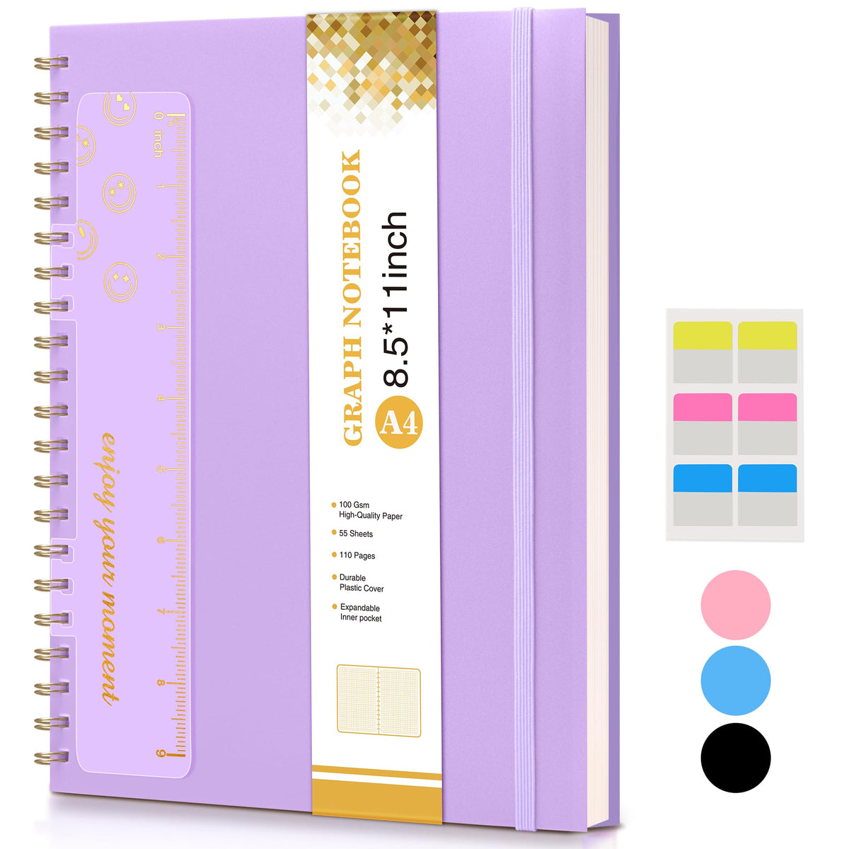 Blank Spiral Notebook Journal 8.5” x 11”, A4 Large Sketch Book for Women Men, 100 GSM Blank Paper Drawing Notebook, Hardcover Spiral Bound Sketchbook for Sketching Work School, Wildflower Mountainside