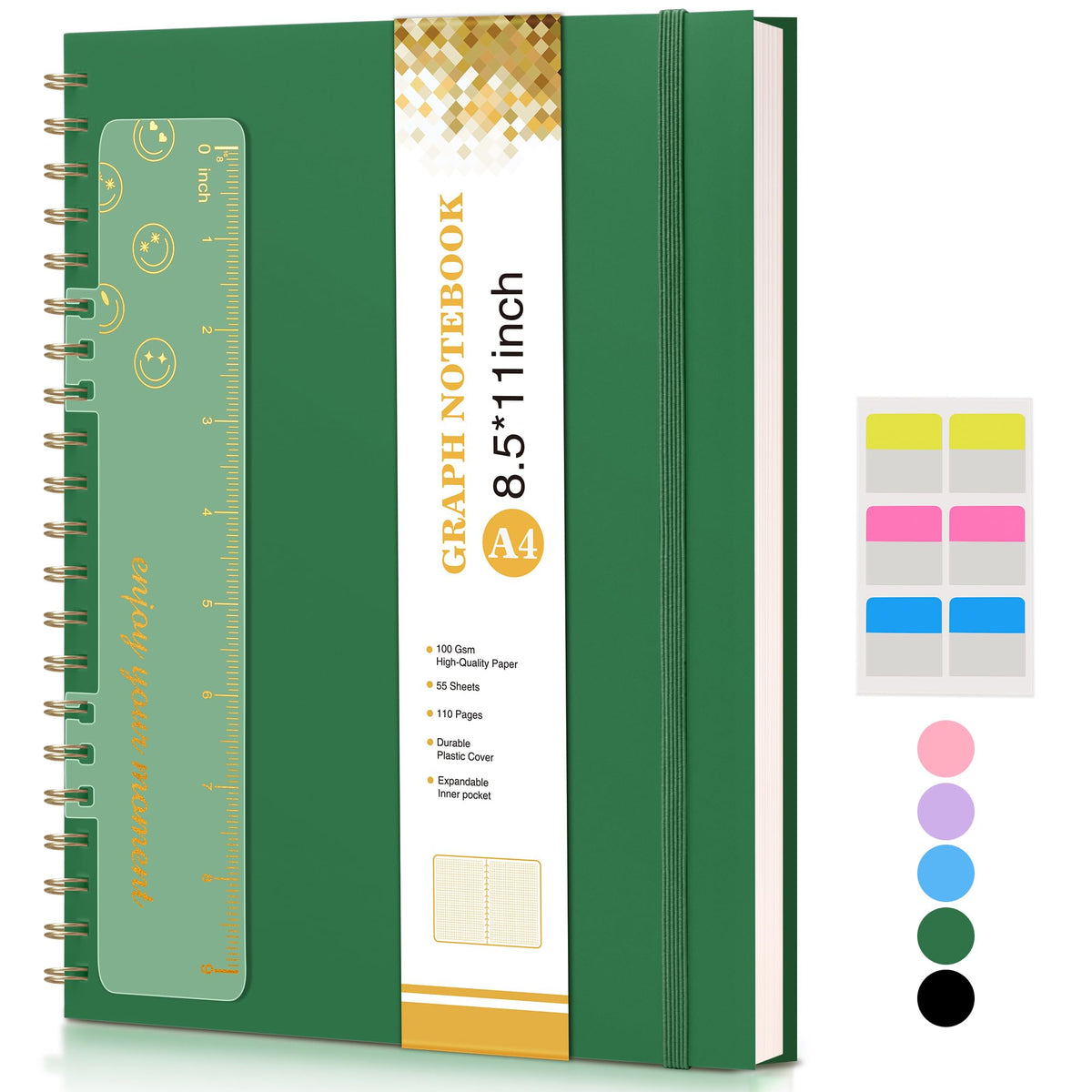 Blank Spiral Notebook Journal 8.5” x 11”, A4 Large Sketch Book for Women Men, 100 GSM Blank Paper Drawing Notebook, Hardcover Spiral Bound Sketchbook for Sketching Work School, Wildflower Mountainside