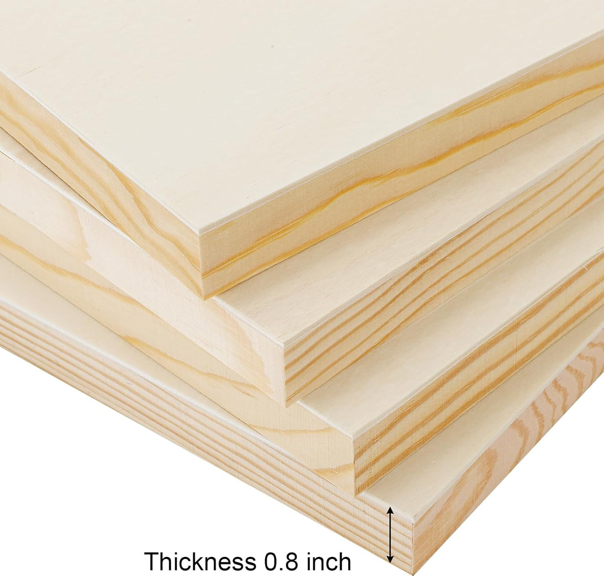 Yarlung 10 Pack Unfinished Wood Panels, 12 x 6 Inches Birch Wooden Cradled Painting Panel Canvas Boards for Watercolor, Arts and DIY Crafts, Easel Display, Use with Oils, Acrylics